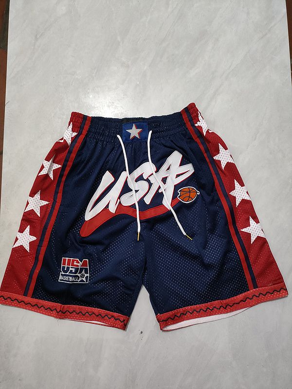 2025 Men NBA USA Shorts Blue style 1->more jerseys->NBA Jersey
